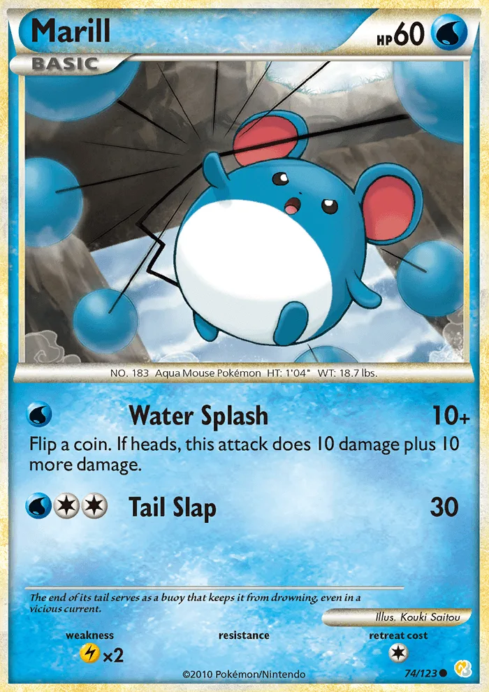 Marill · HeartGold SoulSilver 74/123