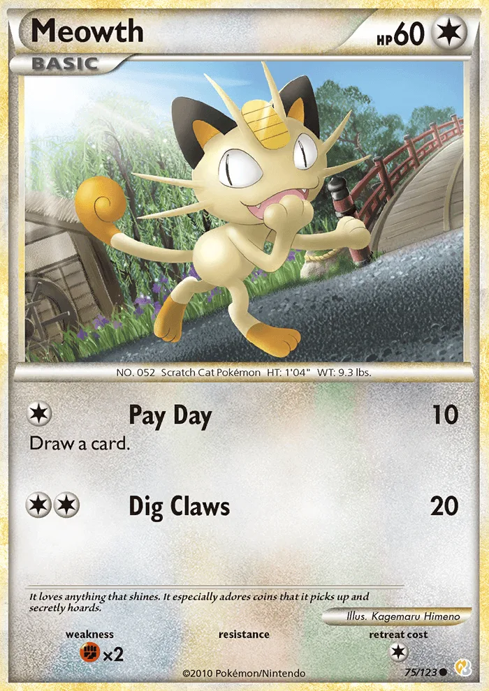 Meowth · HeartGold SoulSilver 75/123