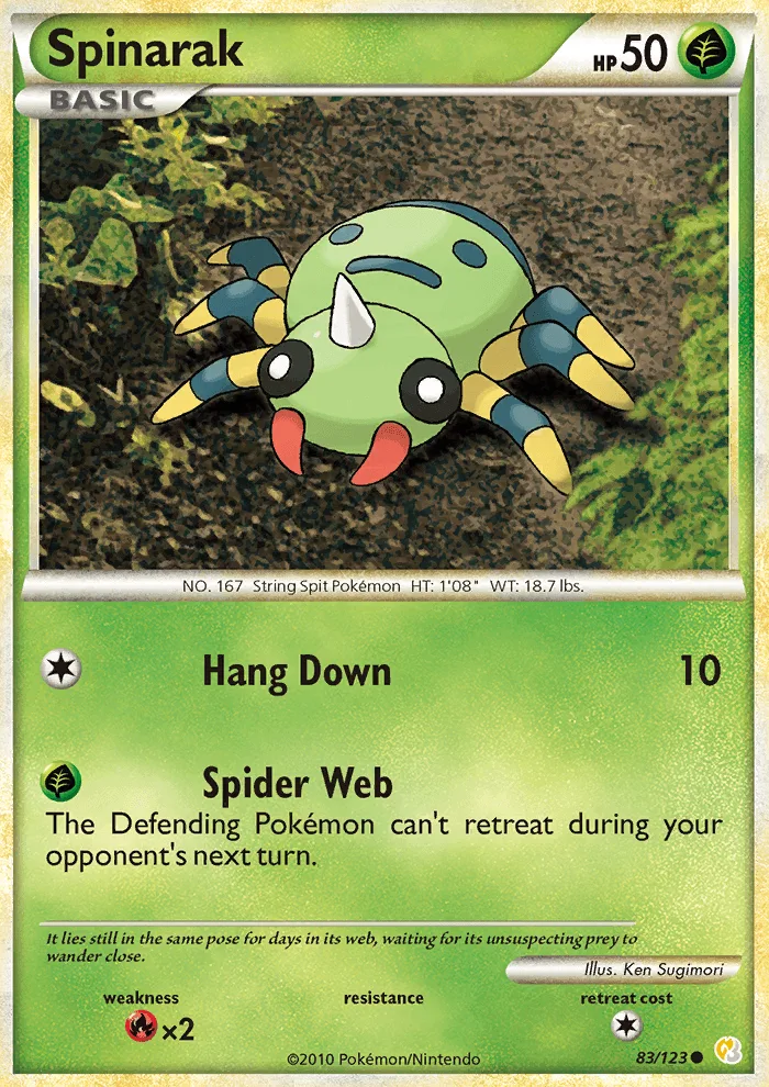 Spinarak · HeartGold SoulSilver 83/123