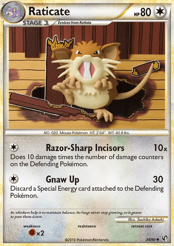 Raticate · Undaunted 34/90