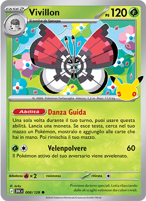 Vivillon · 30° Anniversario 008/128