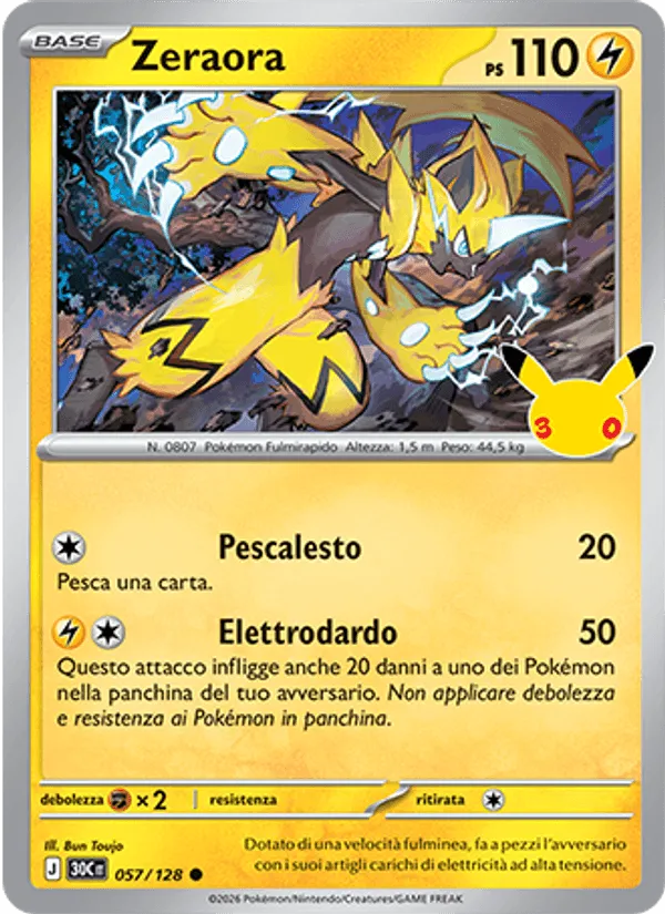 Zeraora · 30° Anniversario 057/128
