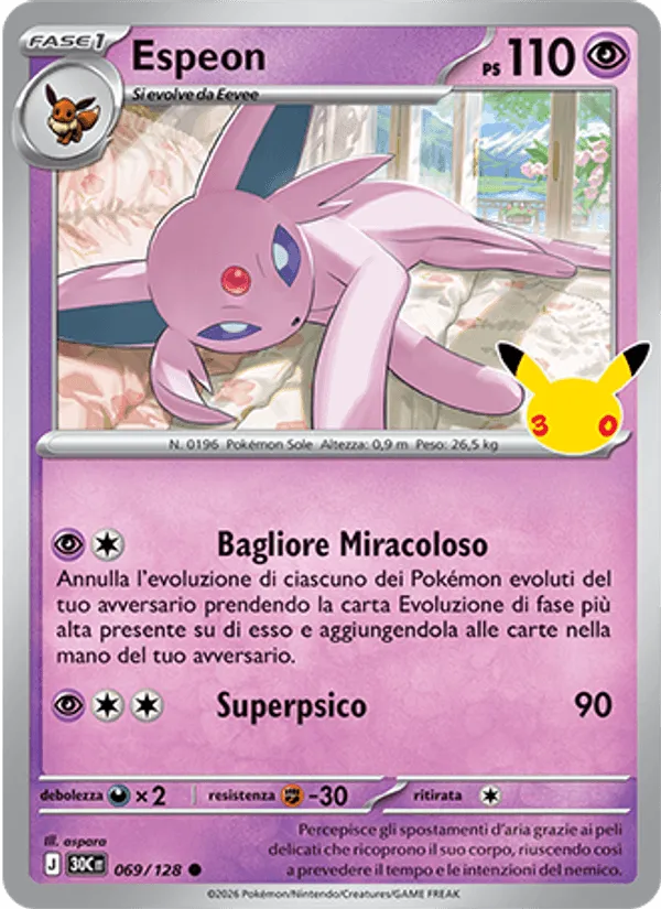 Espeon · 30° Anniversario 069/128