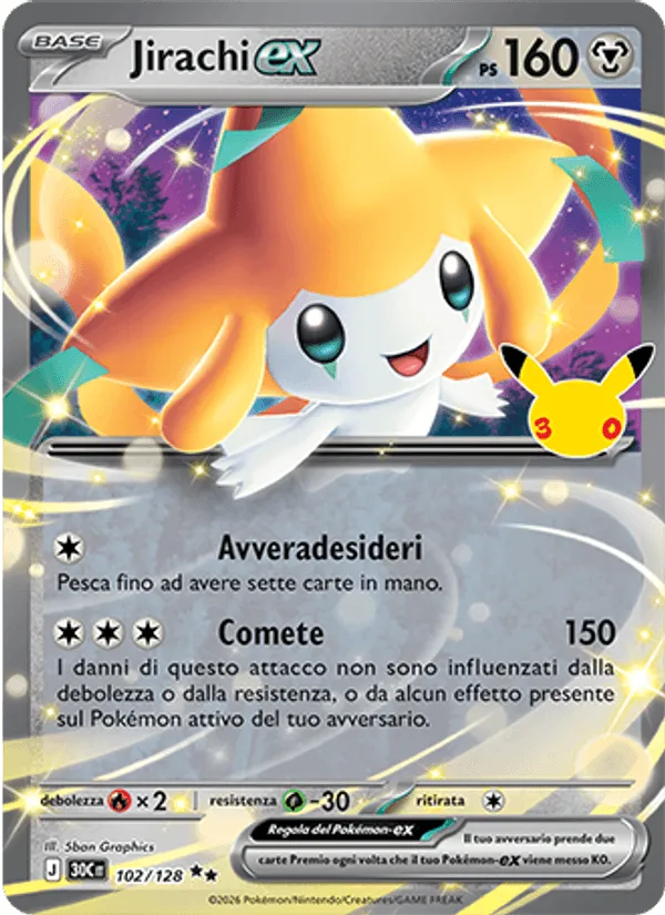 Jirachi-ex · 30° Anniversario 102/128