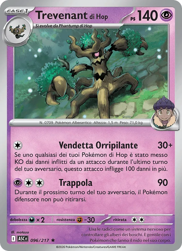 Trevenant di Hop · Ascesa Eroica 096/217