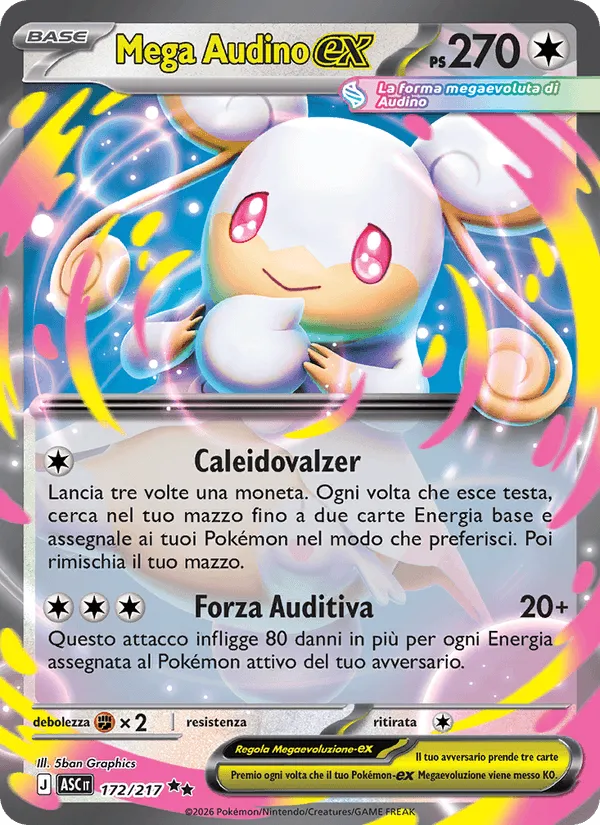Mega Audino-ex · Ascesa Eroica 172/217