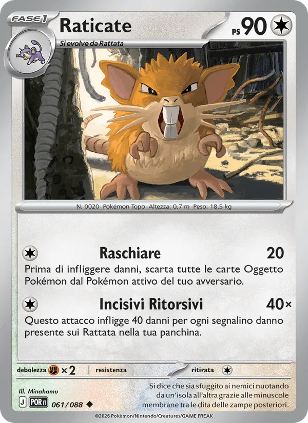 Raticate · Equilibrio Perfetto 061/88