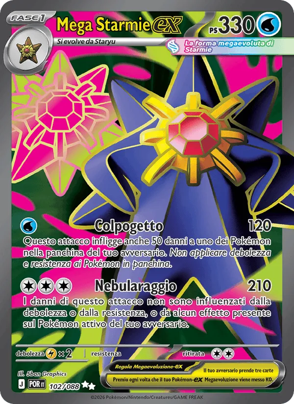 Mega Starmie-ex · Equilibrio Perfetto 102/88