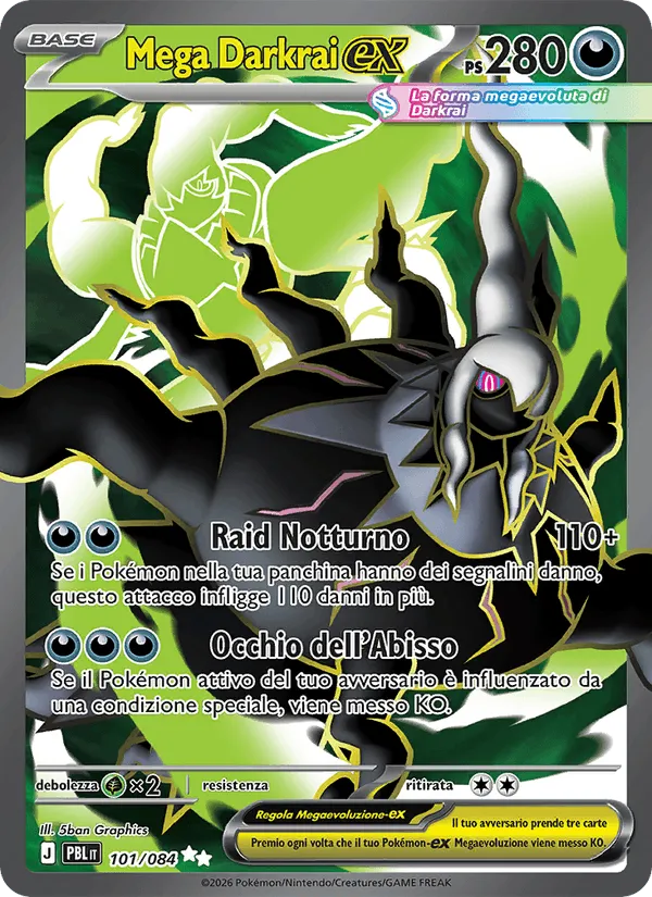 Mega Darkrai-ex · Buio Pesto 101/84