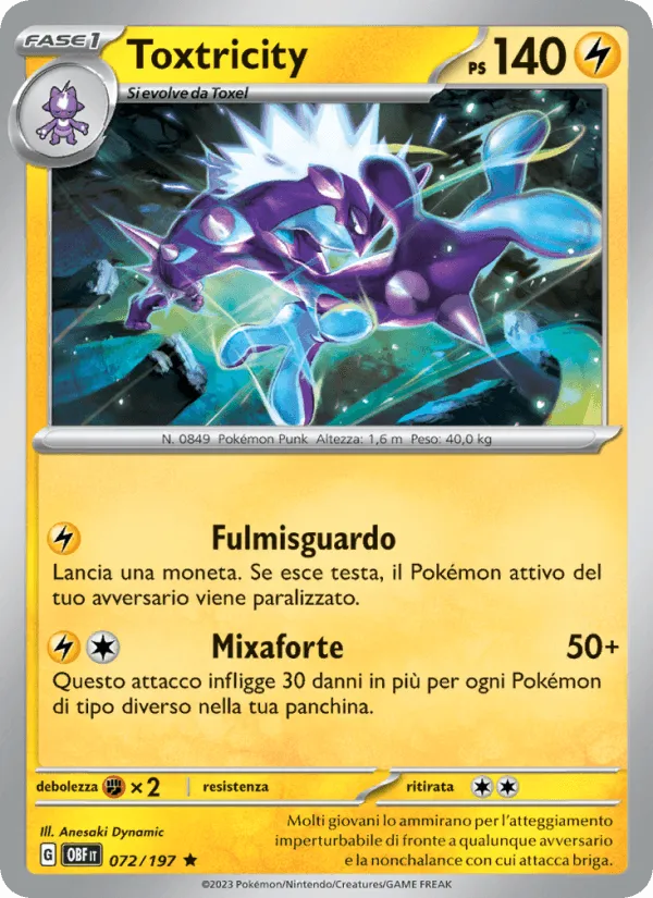 Toxtricity · Ossidiana Infuocata 072/197