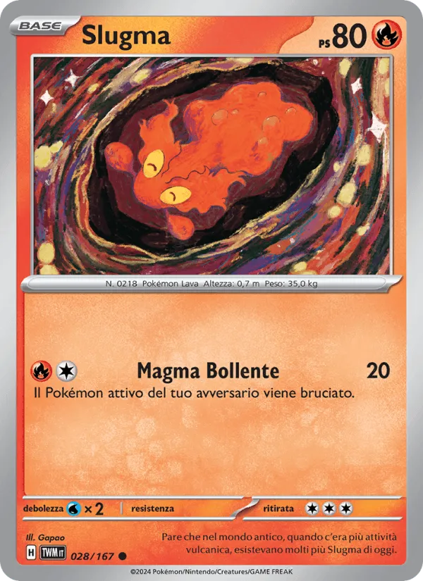 Slugma · Crepuscolo Mascherato 028/167