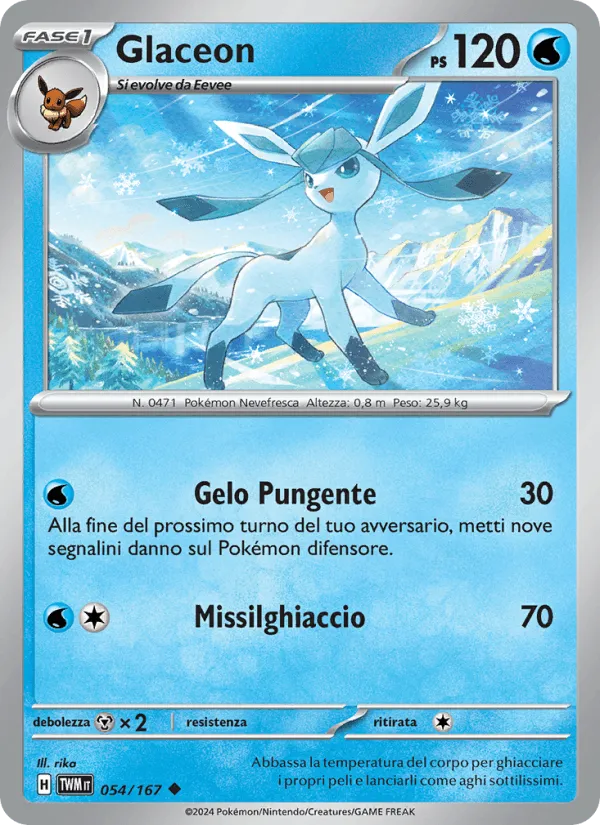 Glaceon · Crepuscolo Mascherato 054/167