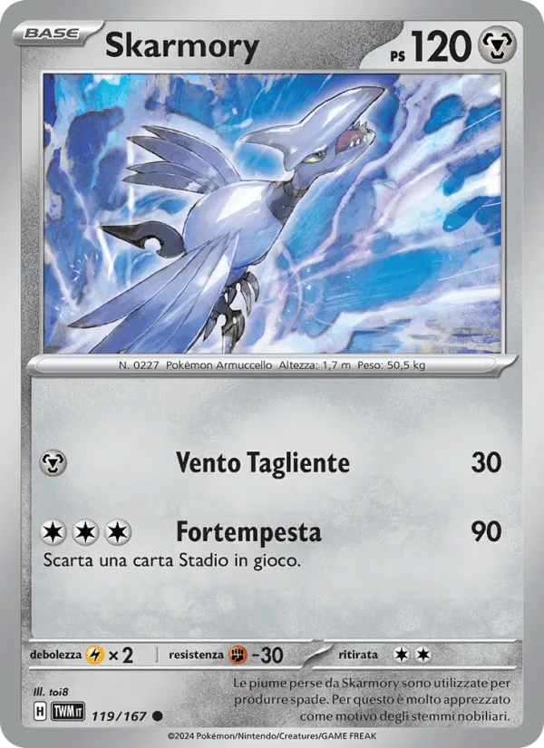 Skarmory · Crepuscolo Mascherato 119/167