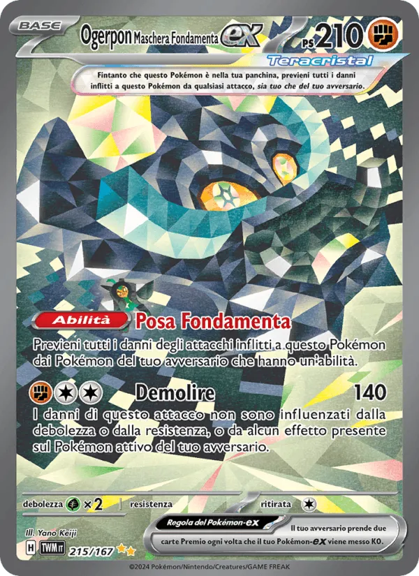 Ogerpon Maschera Fondamenta-ex · Crepuscolo Mascherato 215/167