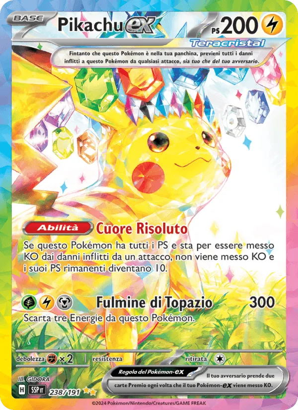 Pikachu-ex · Scintille Folgoranti 238/191