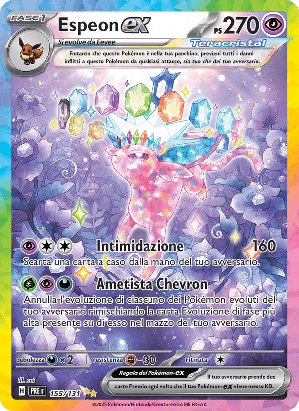 Espeon-ex · Evoluzioni Prismatiche 155/131