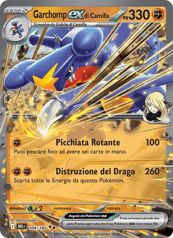 Garchomp-ex di Camilla · Rivali Predestinati 104/182