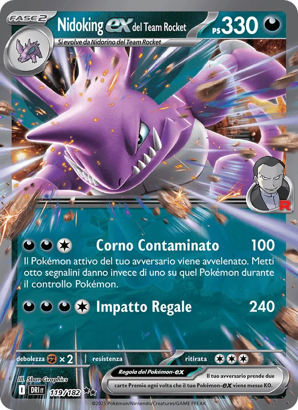 Nidoking-ex del Team Rocket · Rivali Predestinati 119/182