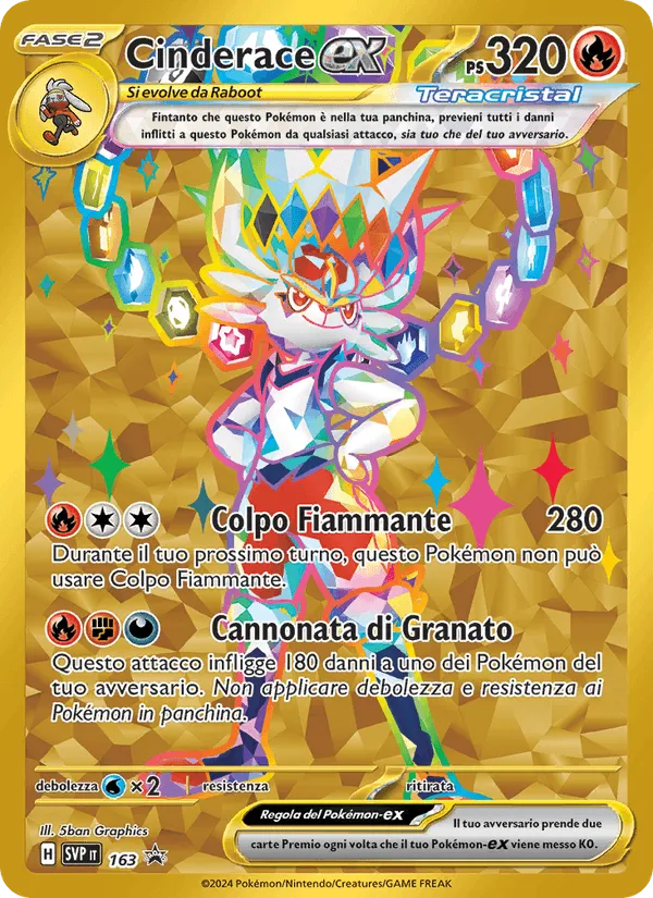 Cinderace-ex · SVP Black Star Promos 163/225