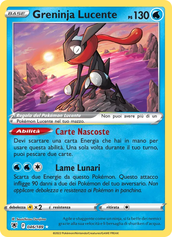 Greninja Lucente · Lucentezza Siderale 046/189