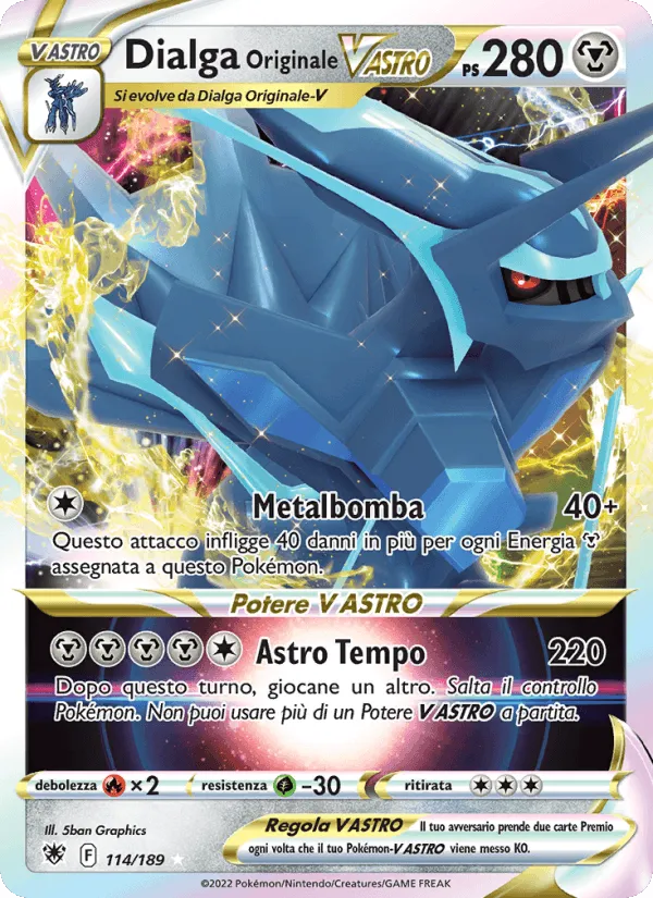 Dialga Originale V ASTRO · Lucentezza Siderale 114/189