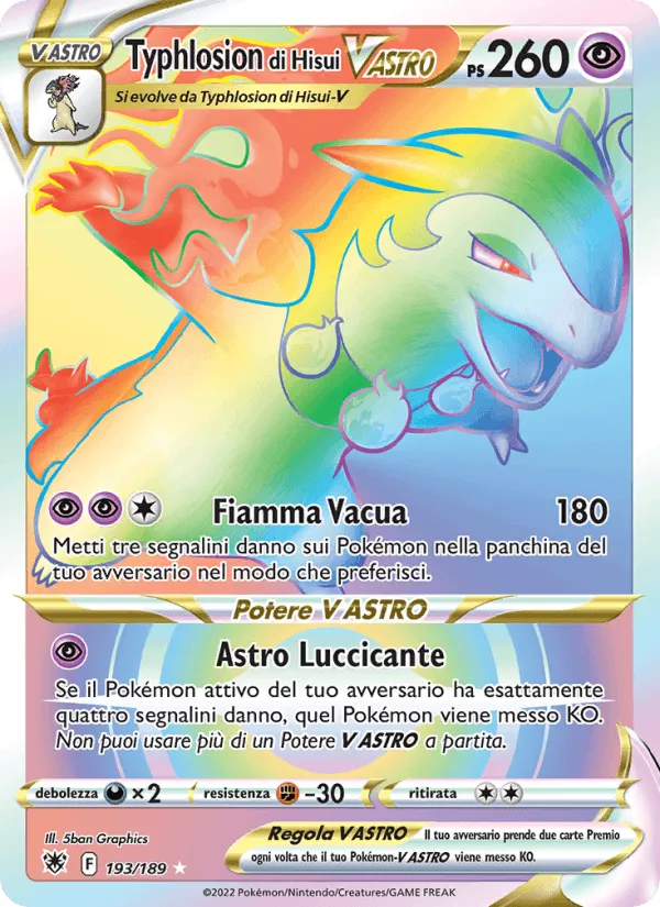 Typhlosion di Hisui V ASTRO · Lucentezza Siderale 193/189