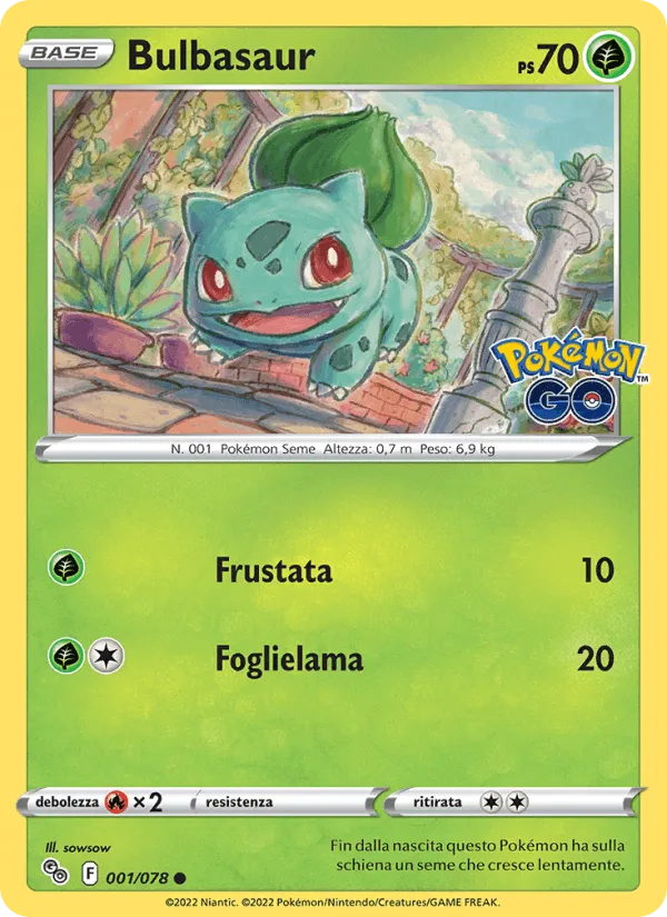 Bulbasaur · Pokémon GO 001/78