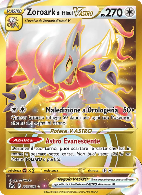Zoroark di Hisui V ASTRO · Origine Perduta 213/196