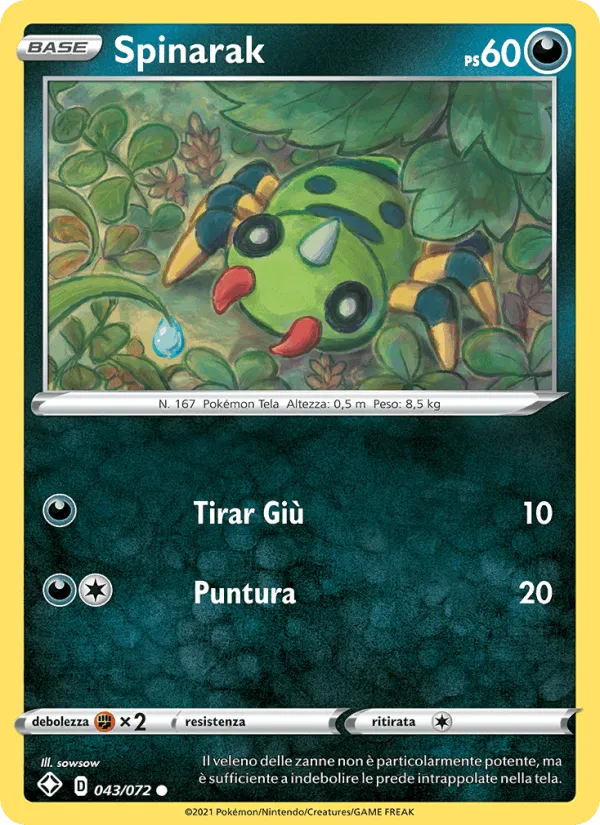Spinarak · Destino Splendente 43/72