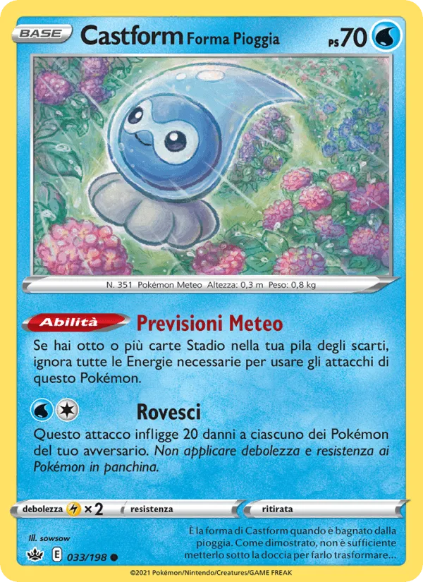 Castform Forma Pioggia · Regno Glaciale 33/198