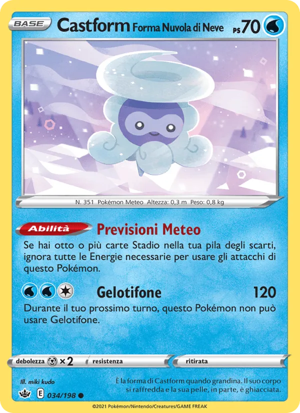 Castform Forma Nuvola di Neve · Regno Glaciale 34/198