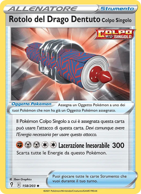 Rotolo del Drago Dentuto Colpo Singolo · Evoluzioni Eteree 158/203