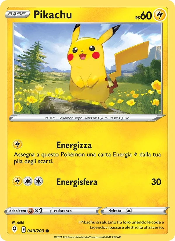 Pikachu · Evoluzioni Eteree 49/203