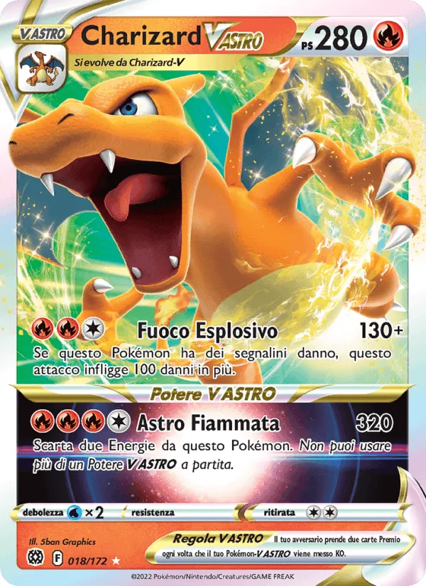 Charizard V ASTRO · Astri Lucenti 018/172