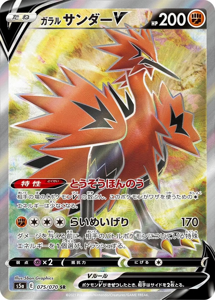 ガラル サンダーV · 双璧のファイター 075/70