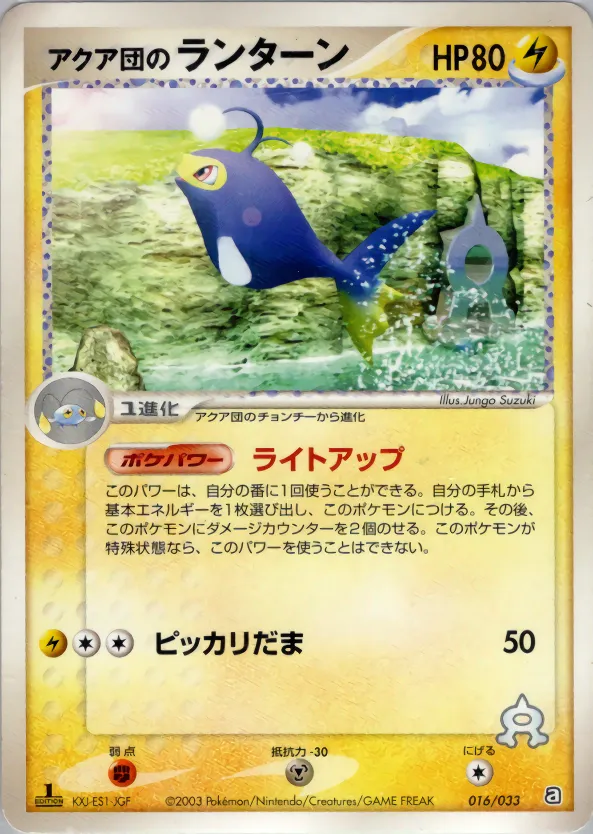 アクア団のランターン · Team Aqua Deck W 016/33
