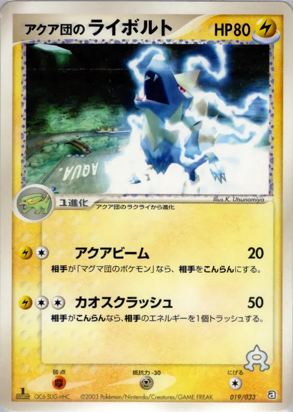 アクア団のライボルト · Team Aqua Deck W 019/33