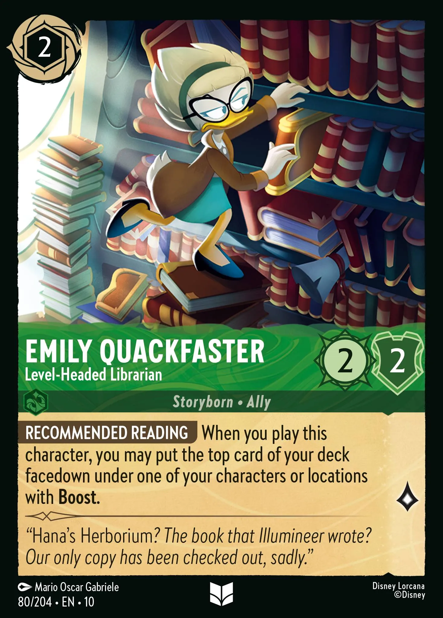 Emily Quackfaster - Level-Headed Librarian · Whispers in the Well 80/224