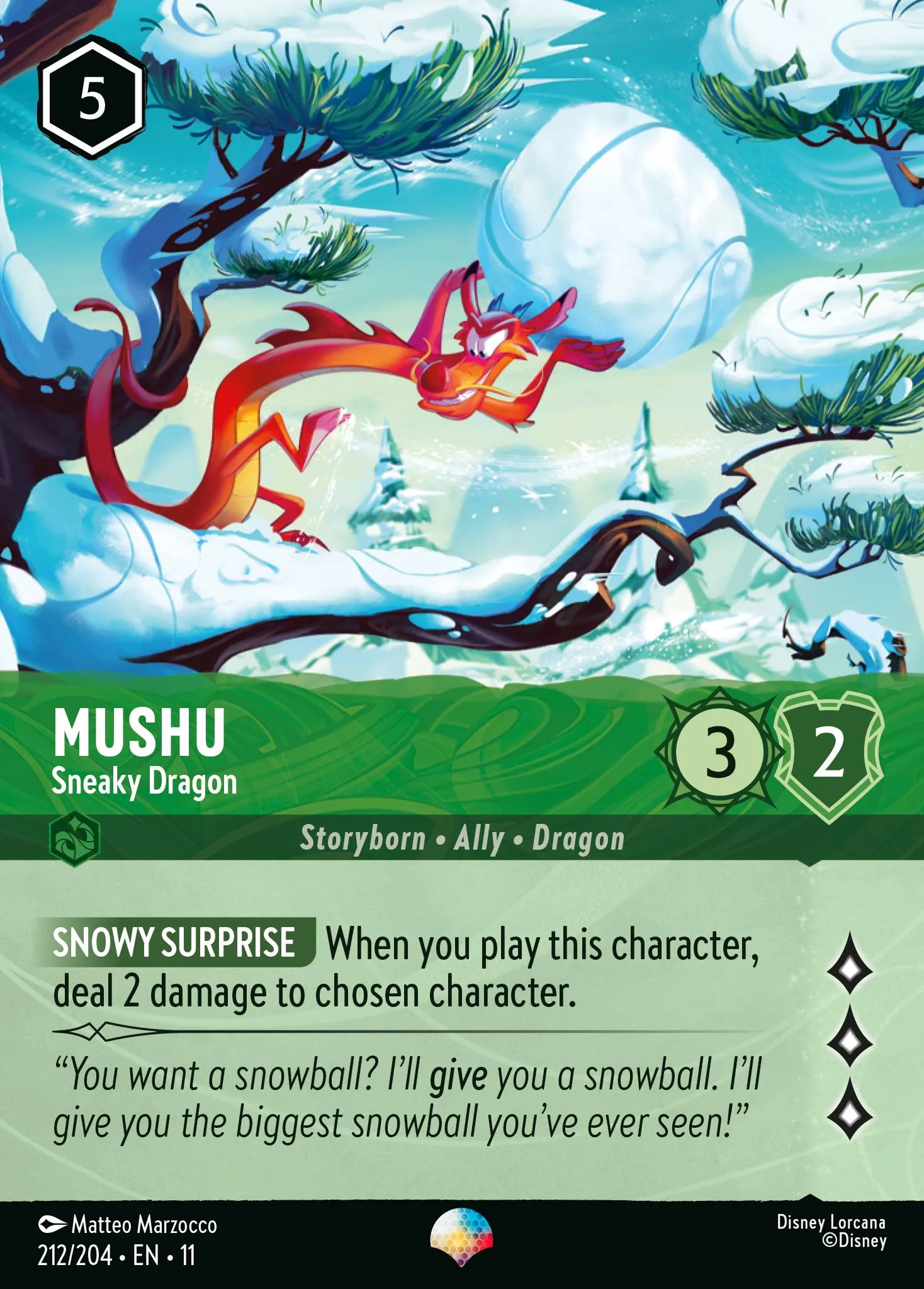 Mushu - Sneaky Dragon · Winterspell 212/224