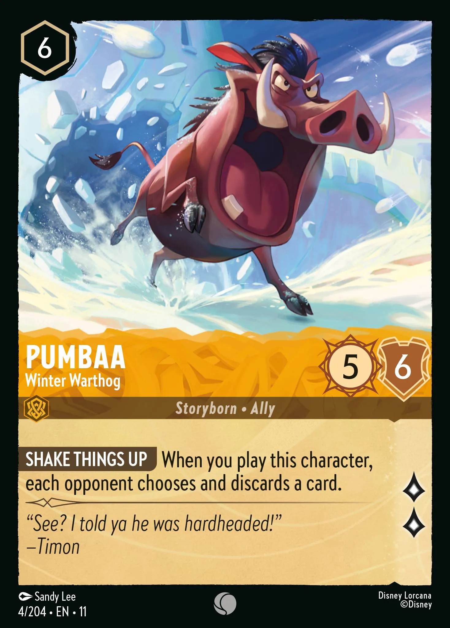 Pumbaa - Winter Warthog · Winterspell 4/224
