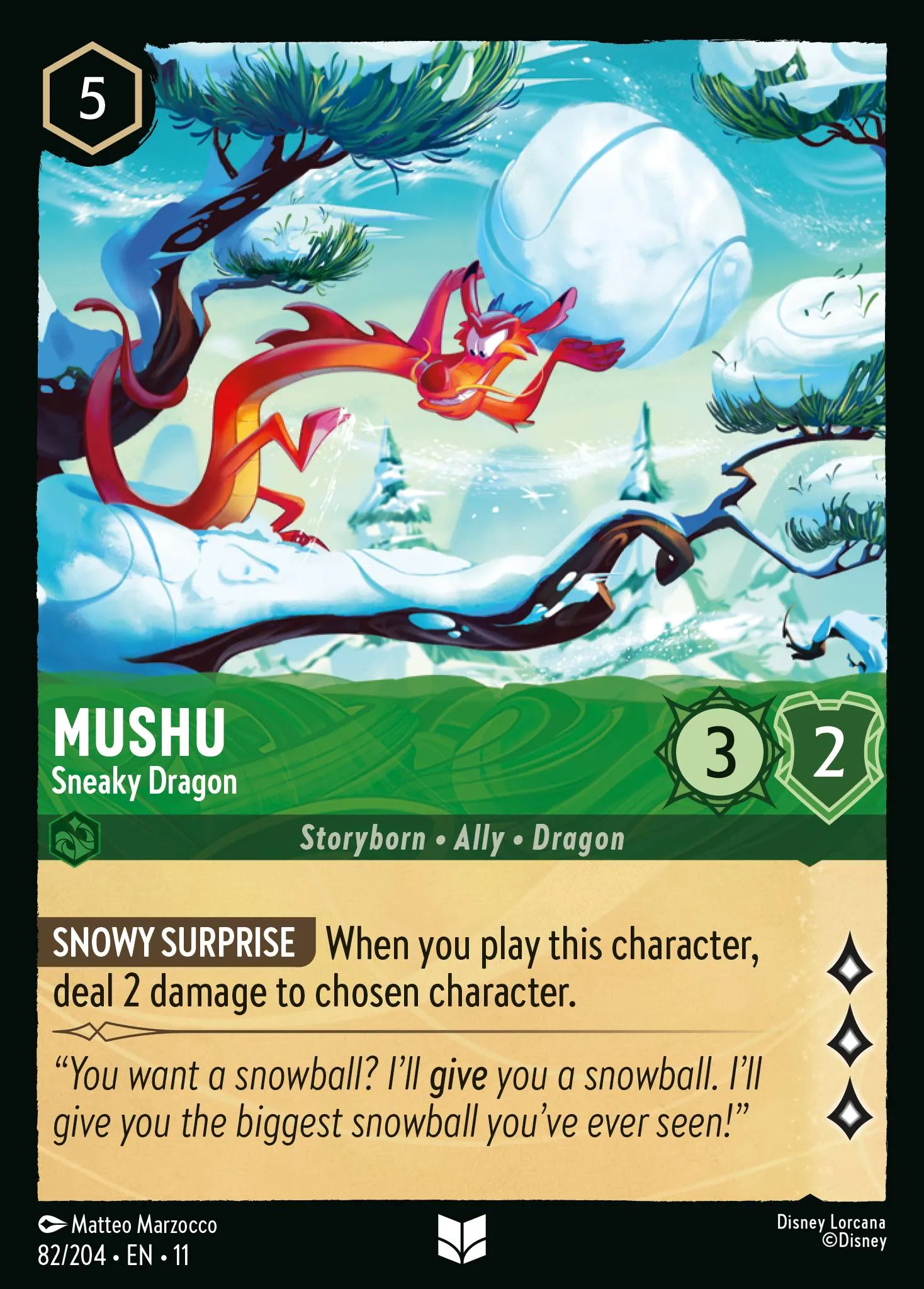 Mushu - Sneaky Dragon · Winterspell 82/224