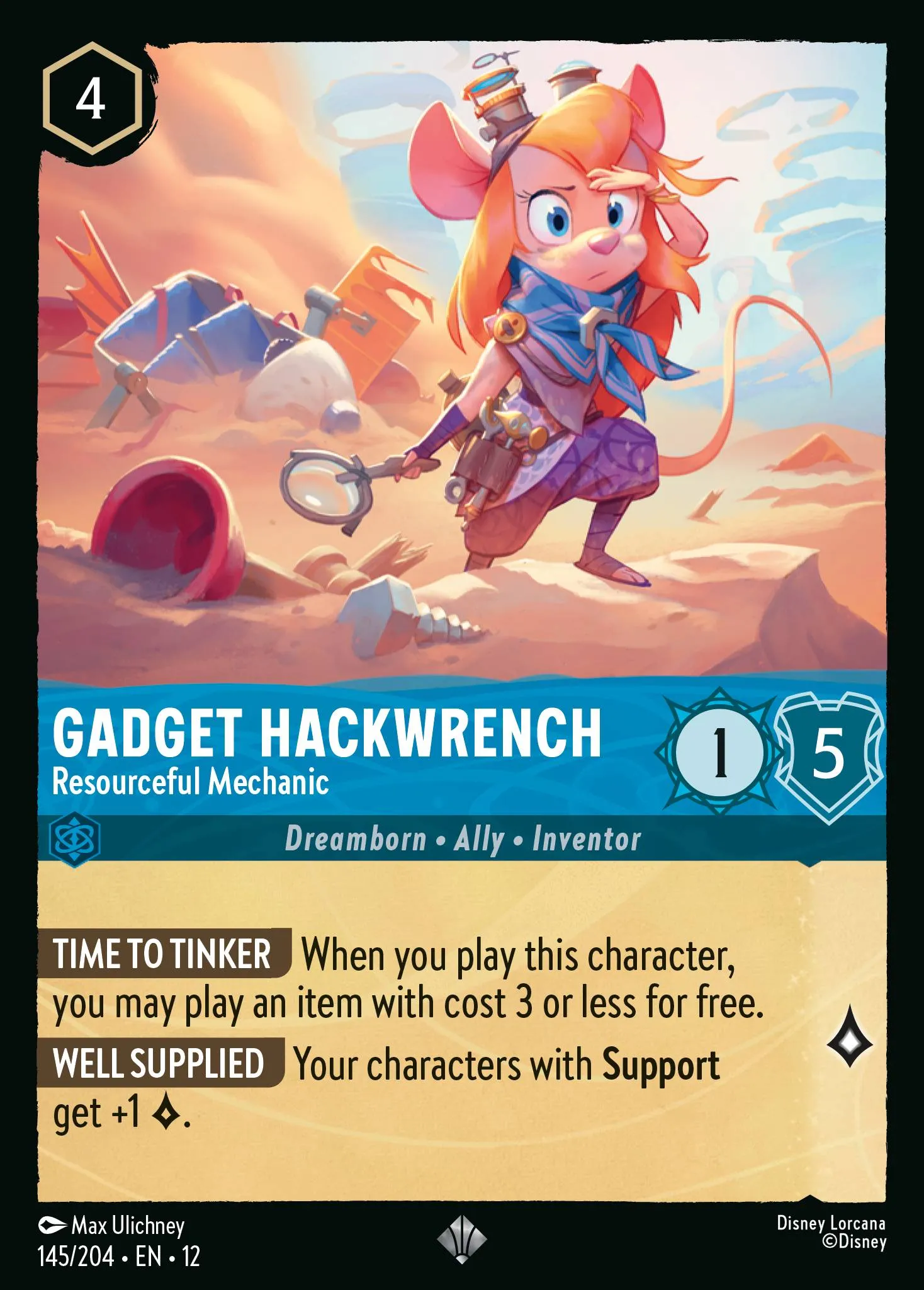 Gadget Hackwrench - Resourceful Mechanic · Wilds Unknown 145/224