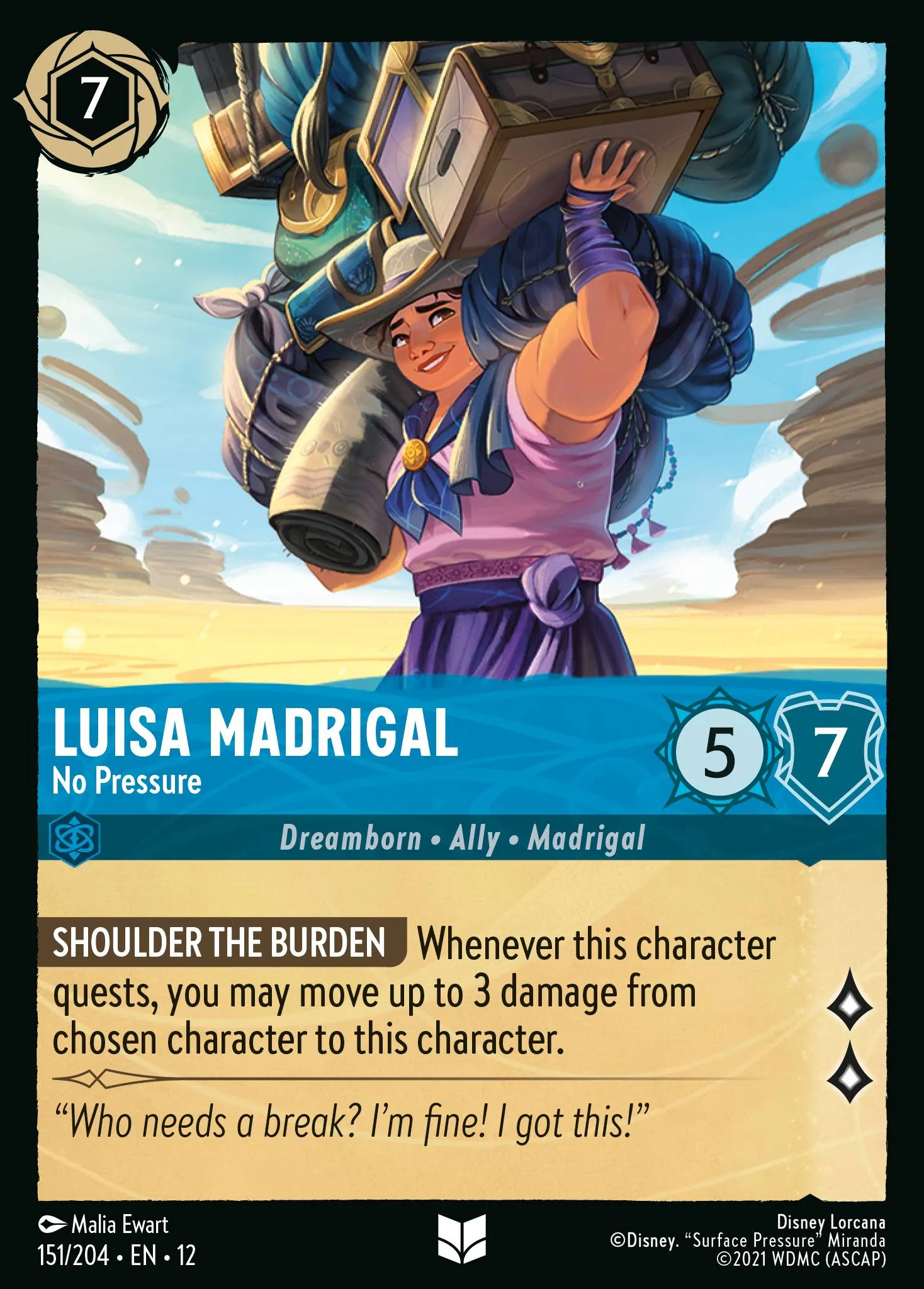 Luisa Madrigal - No Pressure · Wilds Unknown 151/224