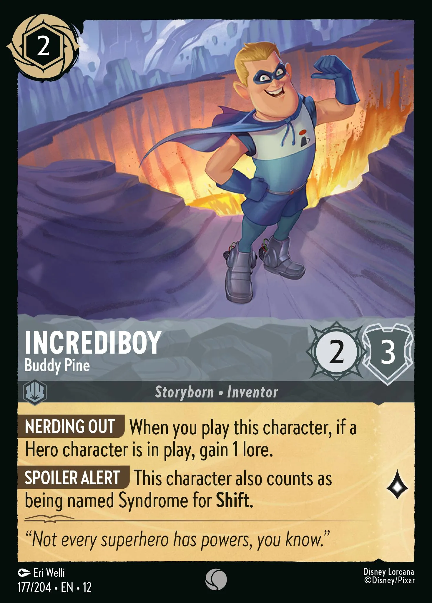 Incrediboy - Buddy Pine · Wilds Unknown 177/224