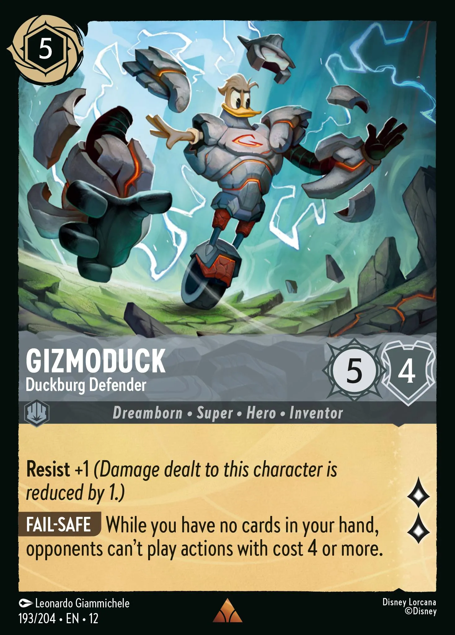 Gizmoduck - Duckburg Defender · Wilds Unknown 193/224