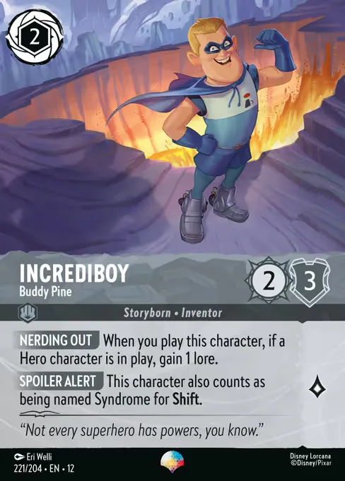 Incrediboy - Buddy Pine · Wilds Unknown 221/224