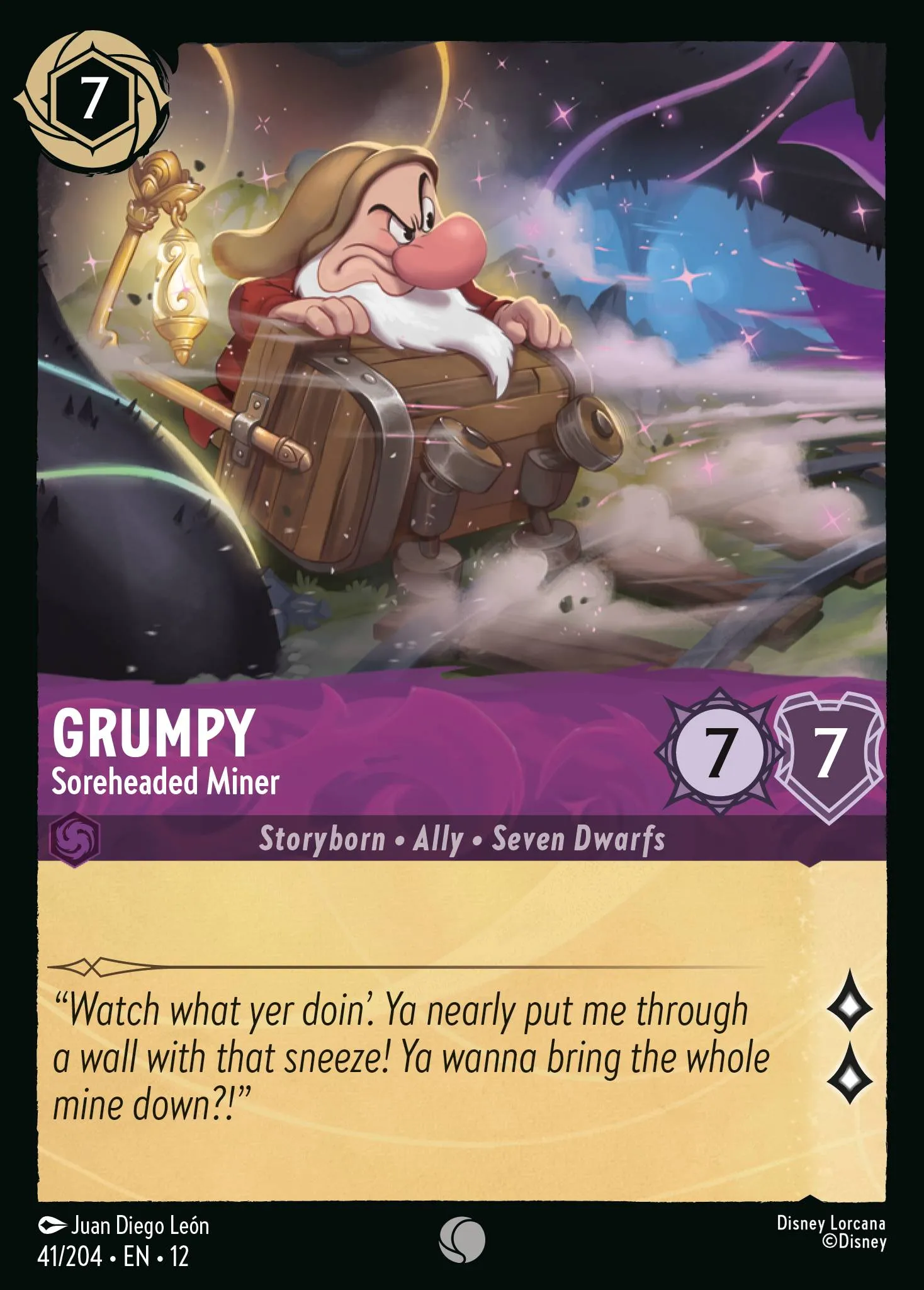 Grumpy - Soreheaded Miner · Wilds Unknown 41/224