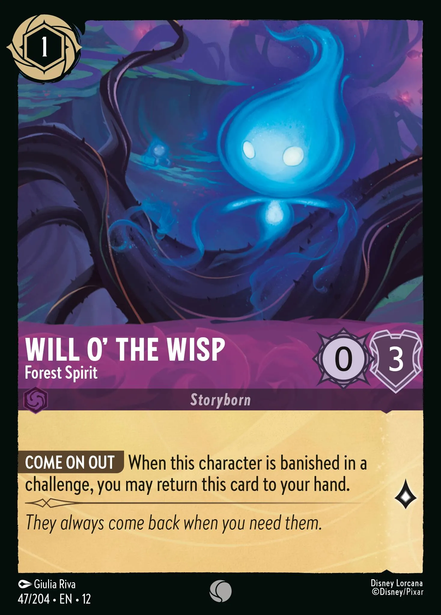 Will o' the Wisp - Forest Spirit · Wilds Unknown 47/224
