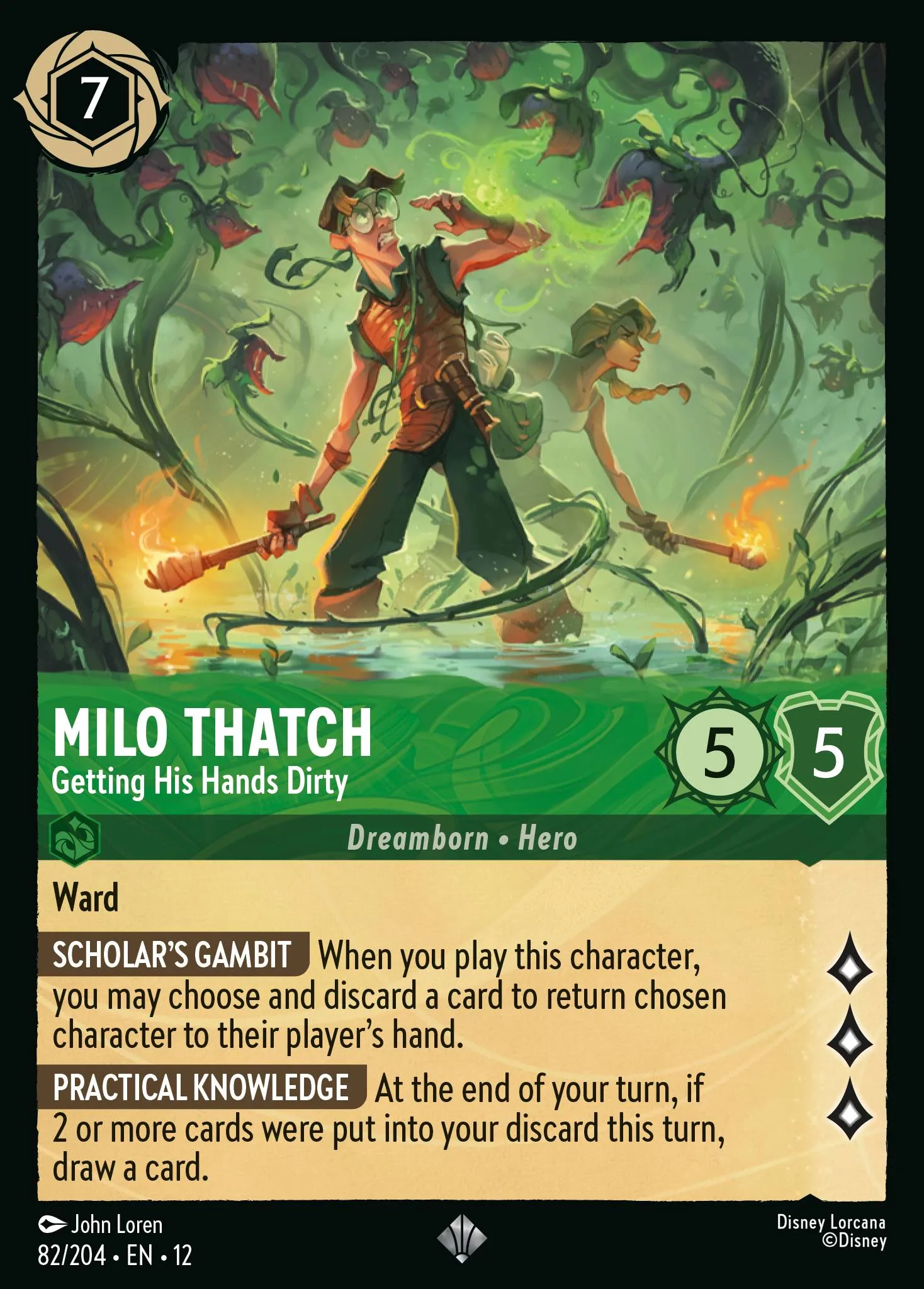 Milo Thatch - Getting His Hands Dirty · Wilds Unknown 82/224