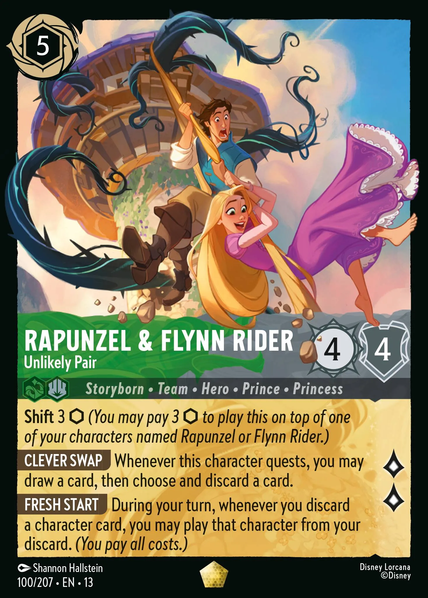 Rapunzel & Flynn Rider - Unlikely Pair · Attack of the Vine! 100/227